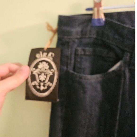 Anlo Blue Pacific Wash Wide Leg Jeans Size 30 TALL DISCONTINUED Hippie Boho - Picture 10 of 14